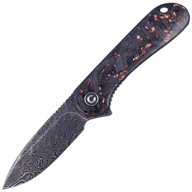Nóż CIVIVI Elementum Flipper Shredded Carbon Fiber / Copper Shred, Black Damascus (C907C-DS3)