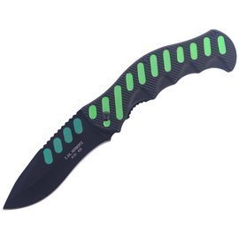 Nóż Herbertz Solingen Hit Black / Green Aluminium, Black Blade (565912)