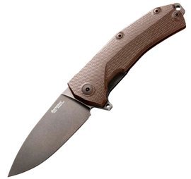 Nóż LionSteel KUR G10 Brown, Black Stone Washed (KUR BBR)