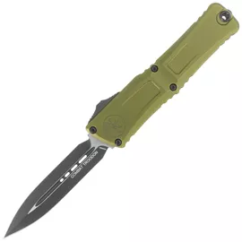 Nóż automatyczny OTF Microtech Combat Troodon D/E Gen III OD Green Aluminium, Black M390MK by Tony Marfione (1142-1OD)