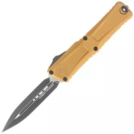 Nóż automatyczny OTF Microtech Combat Troodon D/E Gen III Tan Aluminium, Black M390MK by Tony Marfione (1142-1TA)