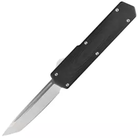 Nóż automatyczny OTF TacKnives TAKCOM Vigor V2 Black G10 / Black Aluminum, Satin 154CM
