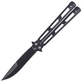 Nóż motylek Martinez Albainox Balisong Black Steel, Black Blade (02141)
