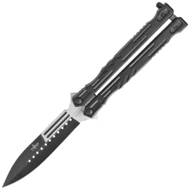 Nóż motylkowy Third Decor Habitat Balisong Black Stainless Steel, Two-Tone 420 (K2448)