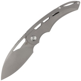 Nóż składany Bestech Fairchild Grey Titanium, Dark Beast Blast Stonewashed CPM S35VN by Kombou (BT2202B)