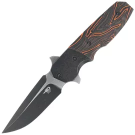 Nóż składany Bestech Freefall Black Titanium/Black-Orange G10, Black Stonewashed/Satin CPM S35VN by Jason Clark (BT2007B)