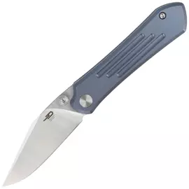 Nóż składany Bestech Icarus Blue Stonewash Titanium, Satin M390 by Nick Rogers (BT2302E)