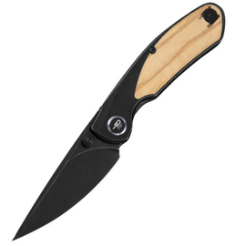 Nóż składany Bestech Lito Black Titanium / Olivewood, Black Stonewashed M390 by Ostap Hel (BT2307C)