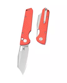 Nóż składany Bestechman Guardian Red G10 w/ Carbon Fiber Pattern, Satin D2 (BMK11C)