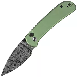 Nóż składany Civivi Qubit Green Aluminum, Black Damascus (C22030E-DS1)