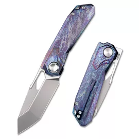 Nóż składany Remette Peregrine Falcon Lightning Storm  Titanium, Hand Grinding Pearlescent M390 (RTT1-T)