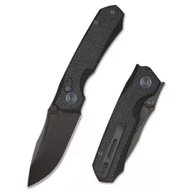 Nóż składany Remette Rhino Black Micarta, Black Titanium 14C28N (MC319B)