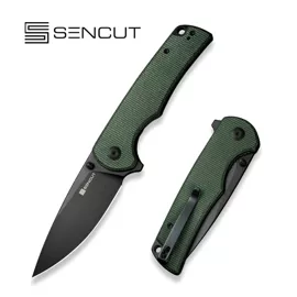 Nóż składany Sencut Praktisk Green Canvas Micarta, Black 9Cr18MoV (S24019-3)