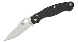 Nóż składany Spyderco Military 2 Black G10, Satin P/S CPM S30V by Sal, Eric Glesser (C36GPS2)