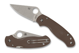 Nóż składany Spyderco Para 3 Lightweight Sprint Run Brown FRN, Stonewashed CPM 15V by Sal, Eric Glesser (C223PBN15V)