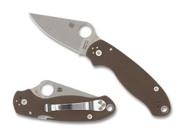 Nóż składany Spyderco Para 3 Sprint Run Brown G10, Satin CPM 15V by Sal i Eric Glesser (C223GPBN15V)