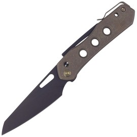 Nóż składany WE Knife Vision R Bronze Titanium, Black Stonewashed CPM 20CV by Snecx Tan (WE21031-4)