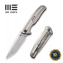 Nóż składany WeKnife 601X LE No 044/150 Polished Gray Titanium, Hand Polished Satin CPM 20CV (WE01J-4)