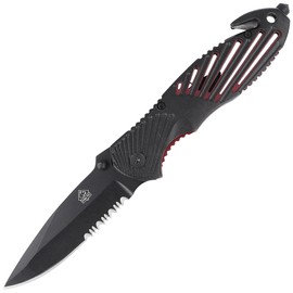 Nóż składany ratowniczy Puma Solingen Black Aluminium, Black Blade (319911)
