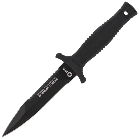 Nóż K25 Tactical Botero Boot Knife Black Rubber, Titanium Coated (31825)