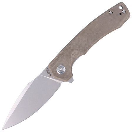 Nóż Kubey Knife Calyce, Tan G10, Bead Blasted D2 (KU901H)