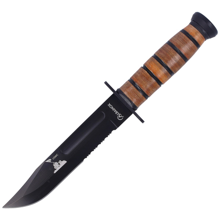 Nóż Martinez Albainox USMC wzór Ka-Bar Leather, Black Blade (31762)