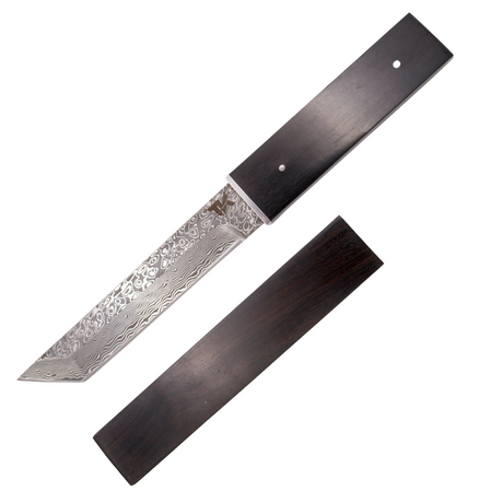 Nóż Tramuntana Decor Habitat Tanto Black Ebony, Damascus (H0077)