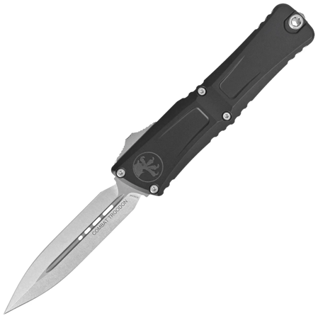 Nóż automatyczny OTF Microtech Combat Troodon D/E Gen III Black Aluminium, Stonewashed M390MK by Tony Marfione (1142-10)