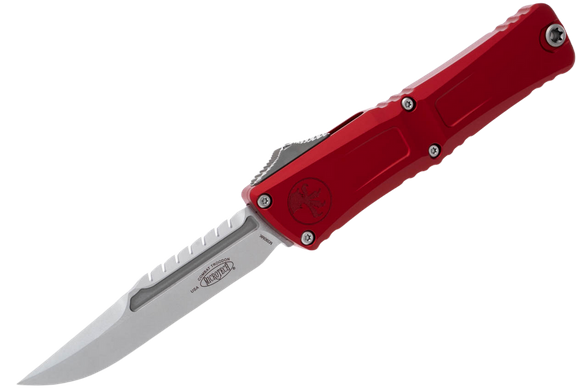 Nóż automatyczny OTF Microtech Combat Troodon Interceptor Gen III Signature Red Aluminium, Stonewashed M390MK by Tony Marfione (1217-10RDS)