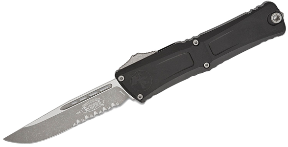 Nóż automatyczny OTF Microtech Combat Troodon S/E Gen III Black Aluminium, Apocalyptic P/S M390MK by Tony Marfione (1143-11AP)