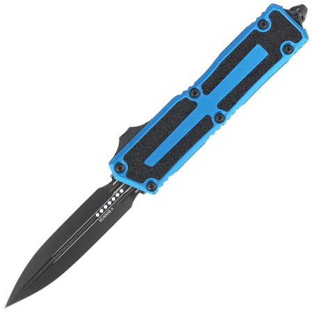 Nóż automatyczny OTF Microtech Scarab II D/E Gen III Blue Aluminium/3M, Black M390MK by Tony Marfione (1280-1BL)