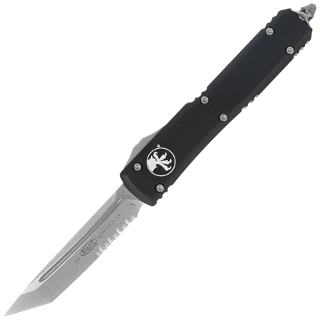 Nóż automatyczny OTF Microtech Ultratech T/E Black Aluminium, Stonewashed P/S M390 by Tony Marfione (123-11)