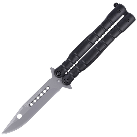 Nóż motylek K25 Balisong Black Aluminium, Titanium Coated (02131)