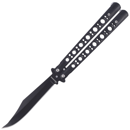 Nóż motylek Martinez Albainox Big Balisong Black Steel, Black Blade (02167)
