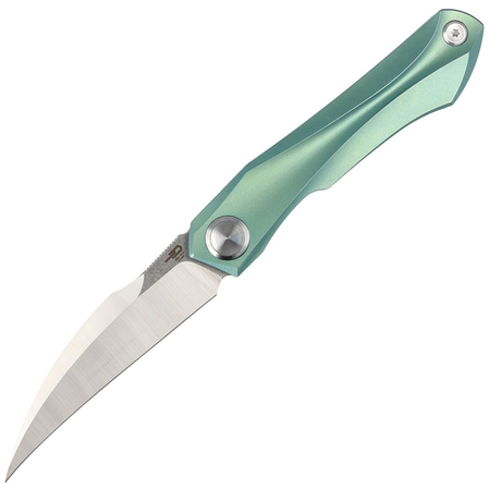 Nóż składany Bestech Ivy Green Titanium, Stonewash / Satin CPM S35VN by Ostap Hel (BT2004D)