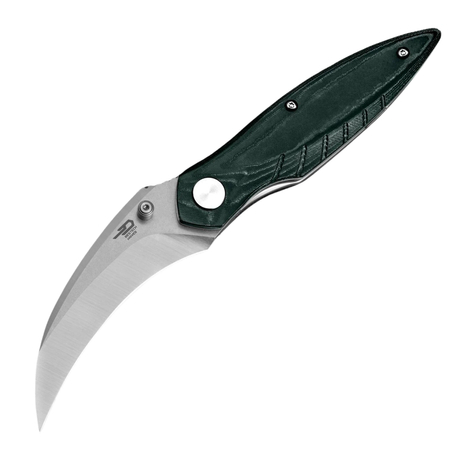 Nóż składany Bestech Mantidae Green Micarta, Satin / Stonewashed 14C28N by Lucas (BG60E)