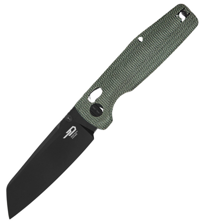 Nóż składany Bestech Slasher Green Micarta, Black Stonewashed D2 (BG56B-2)