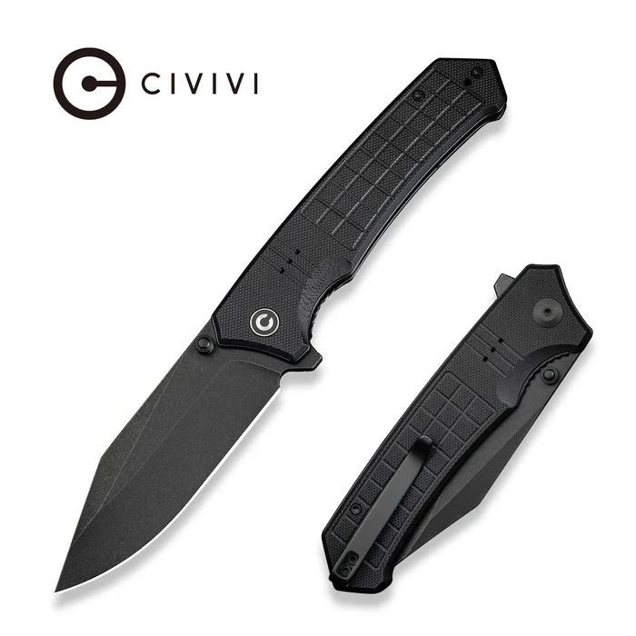 Nóż składany Civivi Tacticorix Black G10, Black Stonewashed Nitro-V (C23055-1)