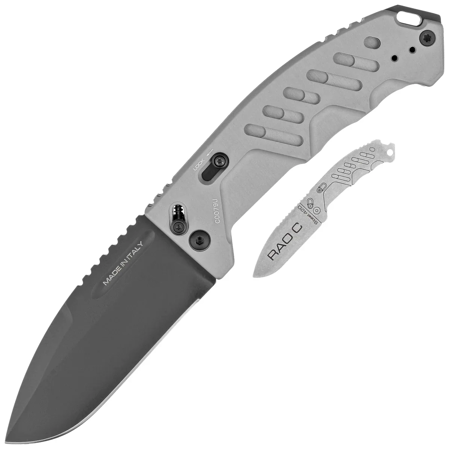 Nóż składany Extrema Ratio RAO C Tactical Grey Aluminium, Black N690 (04.1000.0176/BLK/GRY)
