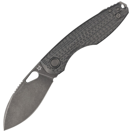 Nóż składany FOX Chilin Black Carbon Fiber, Black Stone Washed PVD M398 by Jesper Voxn?s (FX-530 CFDSW)