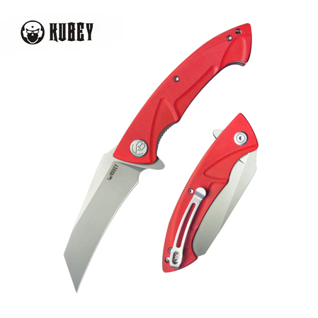 Nóż składany Kubey Anteater Red G10, Sandblasted 14C28N (KU212H)