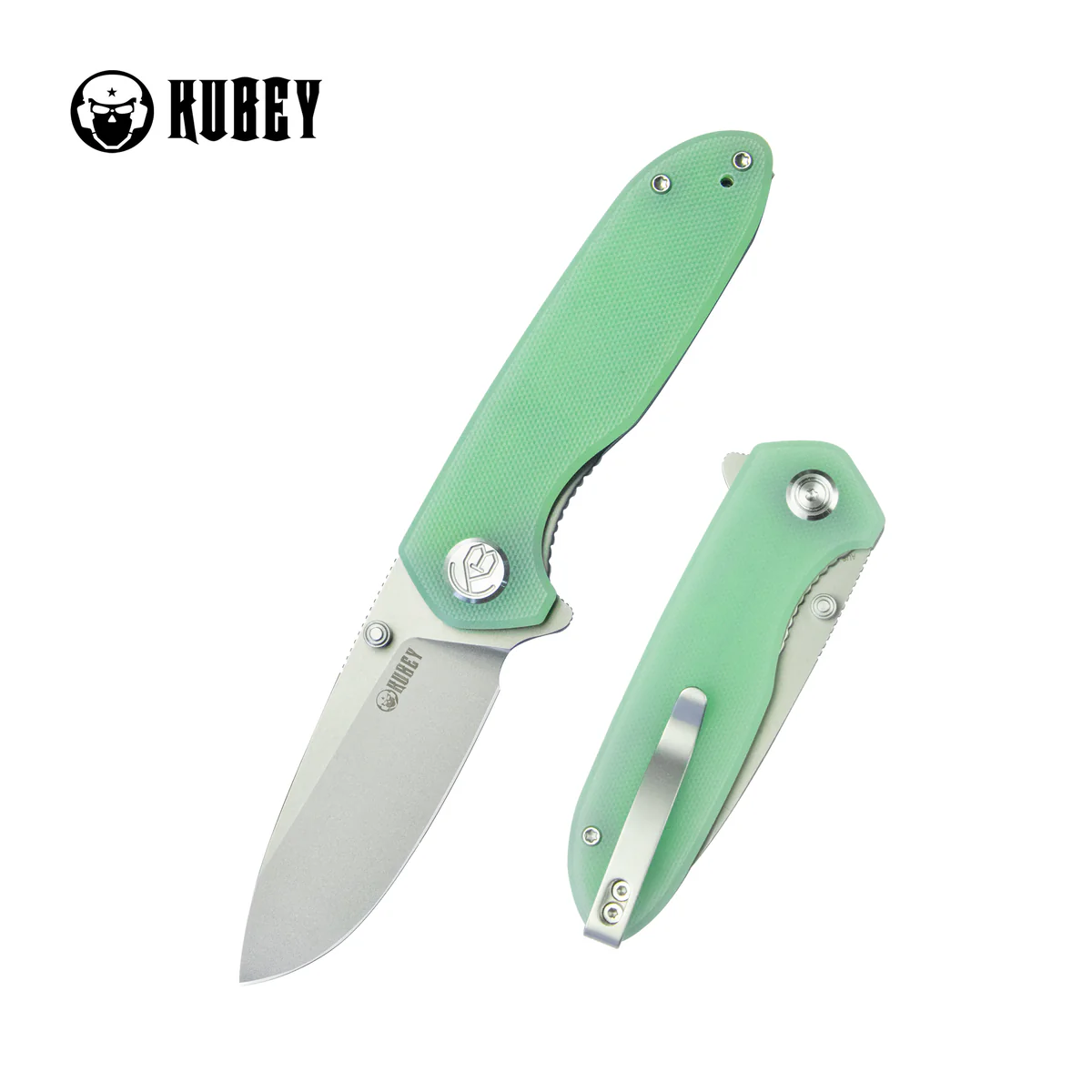 Nóż składany Kubey Belus Jade G10, Beadblasted AUS-10 (KU342F)