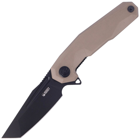 Nóż składany Kubey Carve Nest Tan G10, Black Coated D2 (KB237C)