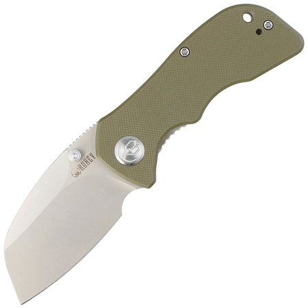 Nóż składany Kubey Karaji Green G10, Bead Blasted D2 (KU180D)