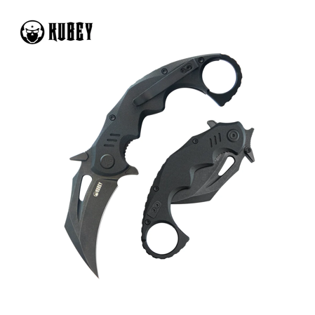 Nóż składany Kubey Mini Wrath Black G10, Blackwashed 14C26N by MUZI Design (KU262E)