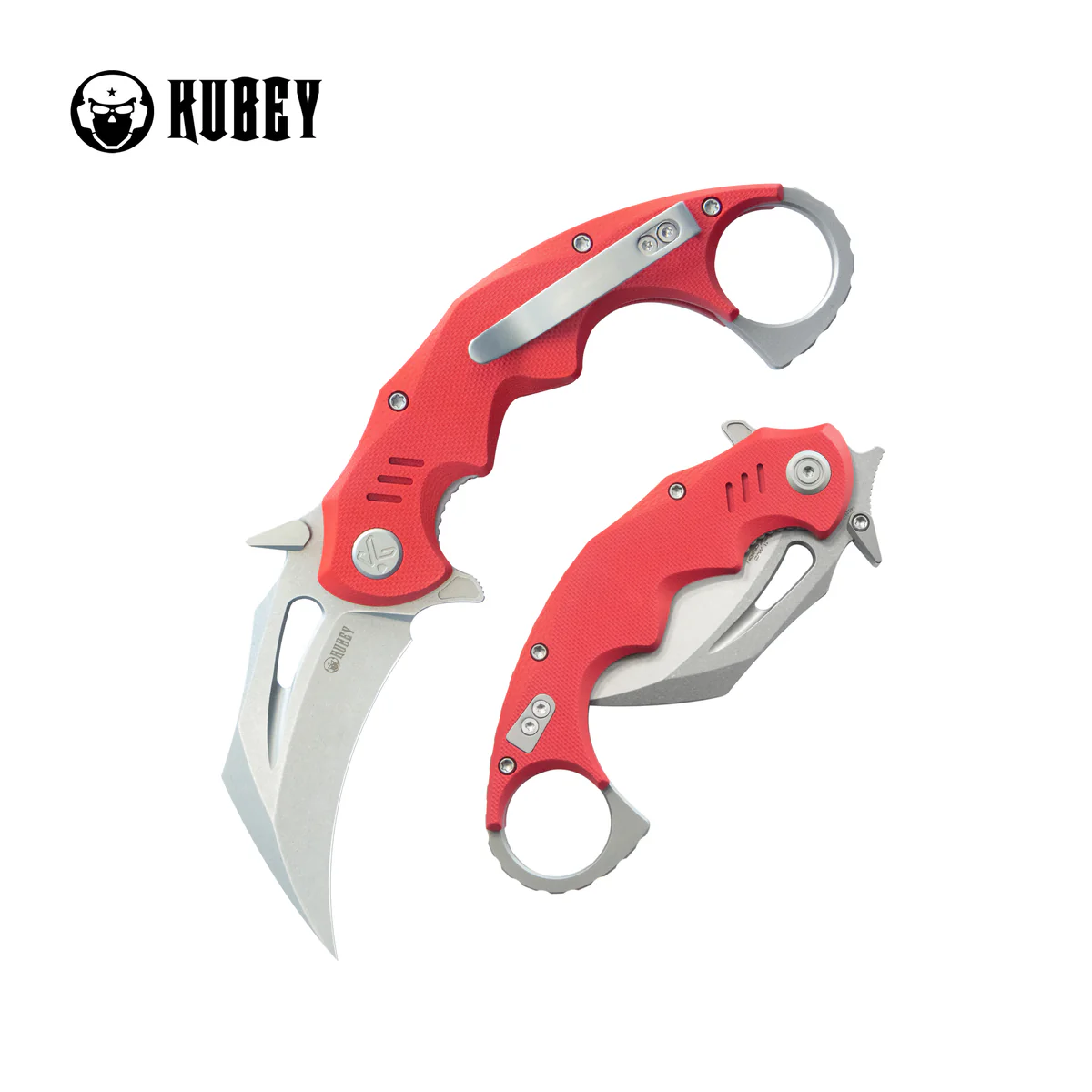 Nóż składany Kubey Mini Wrath Red G10, Beadblasted 14C26N by MUZI Design (KU262D)