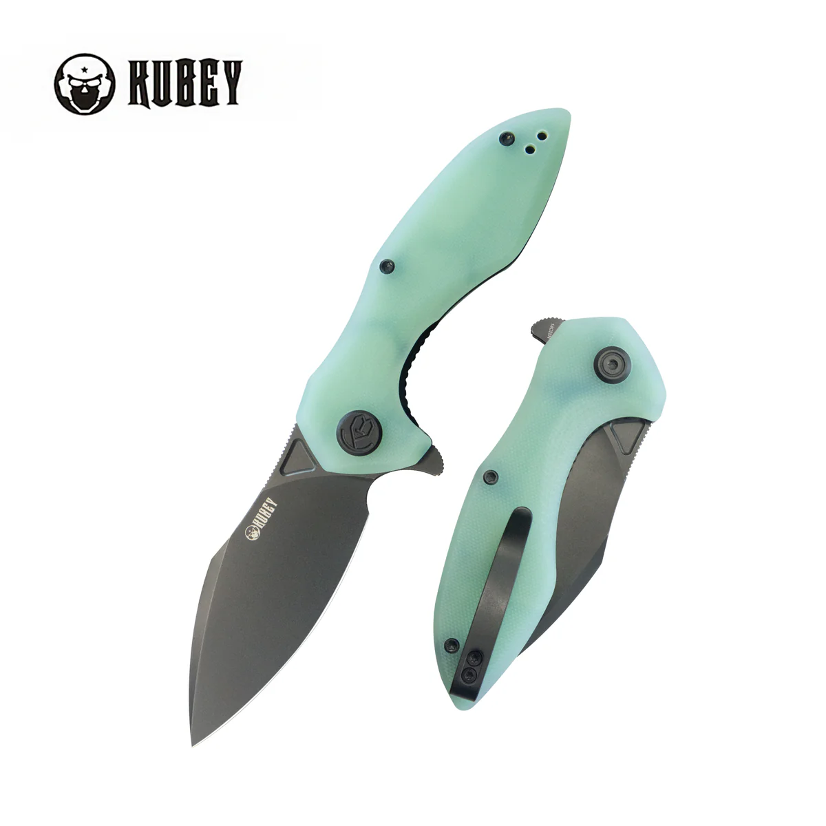 Nóż składany Kubey Nobel Jade G10, Blackwashed 14C26N (KU236Q)