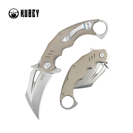 Nóż składany Kubey Wrath Tan G10, Beadblasted 14C26N by MUZI Design (KU261C)