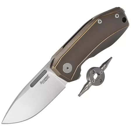 Nóż składany LionSteel Nano Bronze Titanium, Satin MagnaCut (NA01 BR)