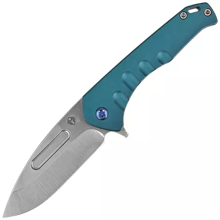 Nóż składany Medford Praetorian Swift FL Flipper Drop Point Blue Aluminium, Tumbled S45VN by Greg Medford